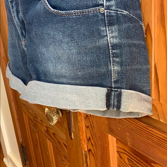 YMI Blue Denim High Waisted Shorts - Picture 3 of 11